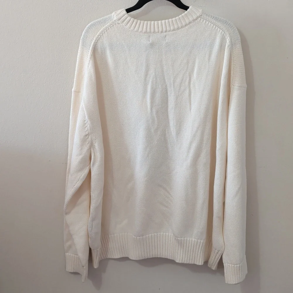 Polo Ralph Lauren Polo Bear Cotton Crewneck Sweater Preppy NEW Women's Size XXL - Picture 9 of 9
